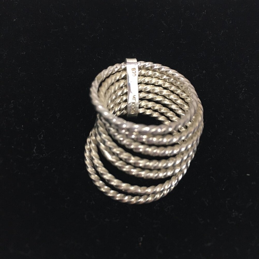 ATI MEXICO Sterling Silver 825 Stacked Joined Ring 8-8.5